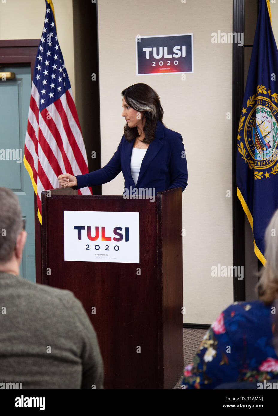 Plaistow, New Hampshire, USA. 24th Mar, 2019. Tulsi Gabbard, Hawaii