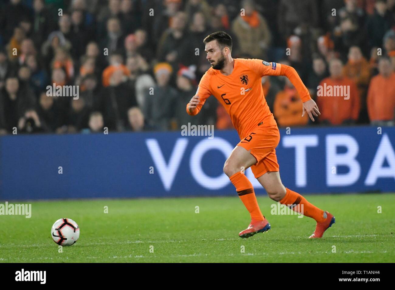 Football: Uefa Euro 2020 qualifier group C - 2018/2019 - Netherlands-Belarus at stadium De Kuip on March 21, 2019 in Rotterdam, Netherlands. Davy Propper Credit: Soenar Chamid/SCS/AFLO/Alamy Live News Stock Photo