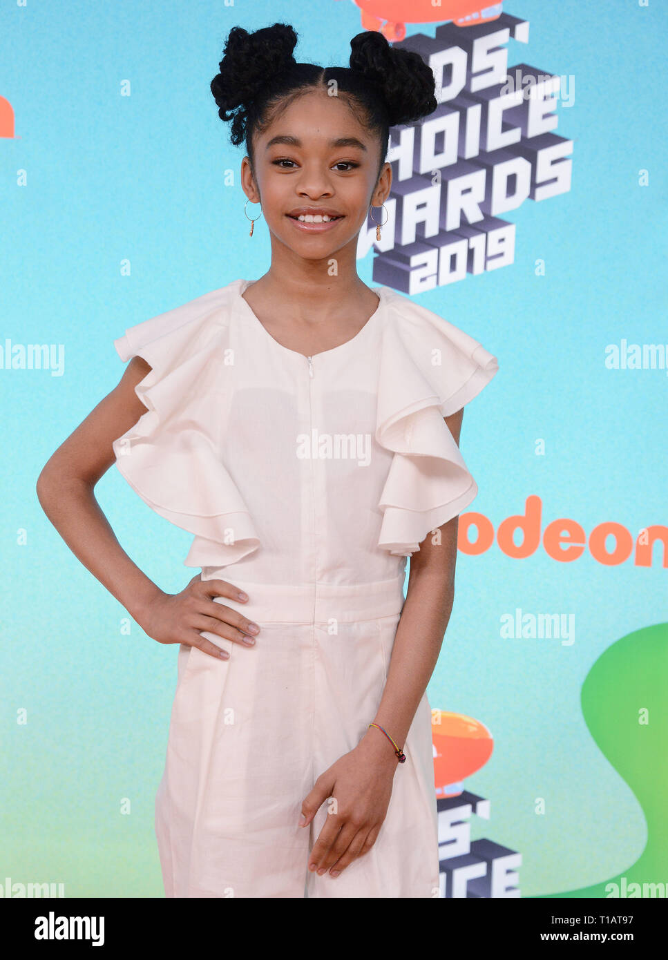 Akira Akbar attends Nickelodeon s 2019 Kids' Choice Awards at Galen