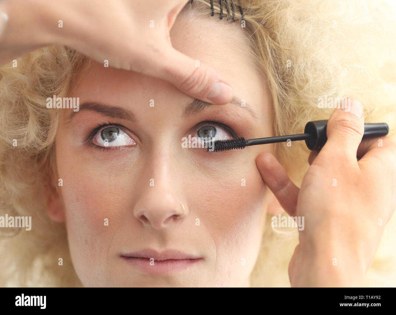 Dusseldorf Germany 25th Mar 2019 A Model Is Made Up At A
