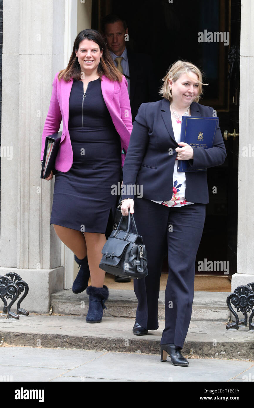 Downing Street, London, UK, 25th Mar 2019. Caroline Nokes. Ministers leave Downing Street. Credit: Imageplotter/Alamy Live News Stock Photo