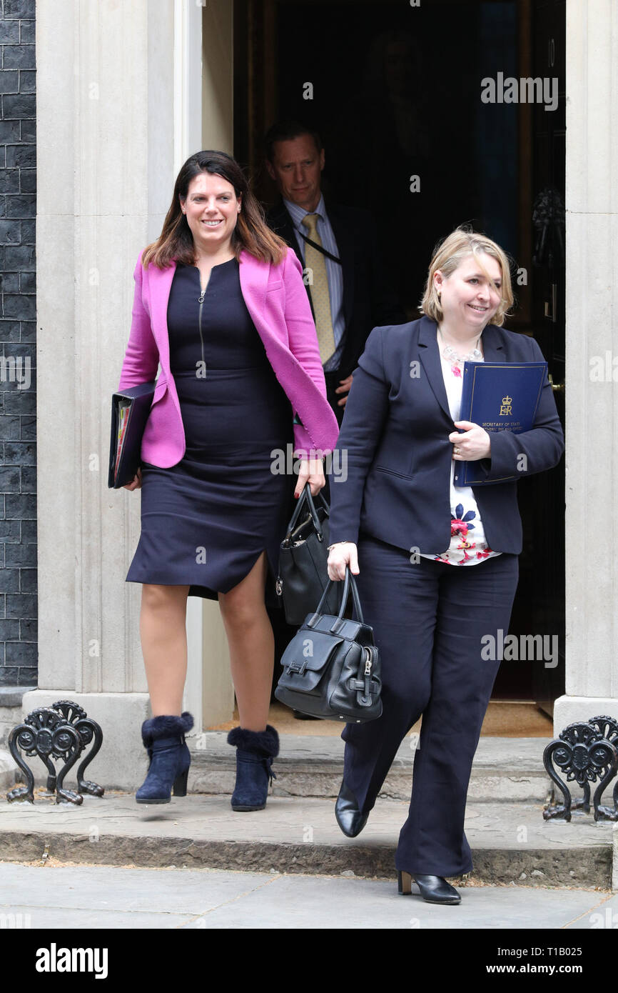 Downing Street, London, UK, 25th Mar 2019. Caroline Nokes. Ministers leave Downing Street. Credit: Imageplotter/Alamy Live News Stock Photo