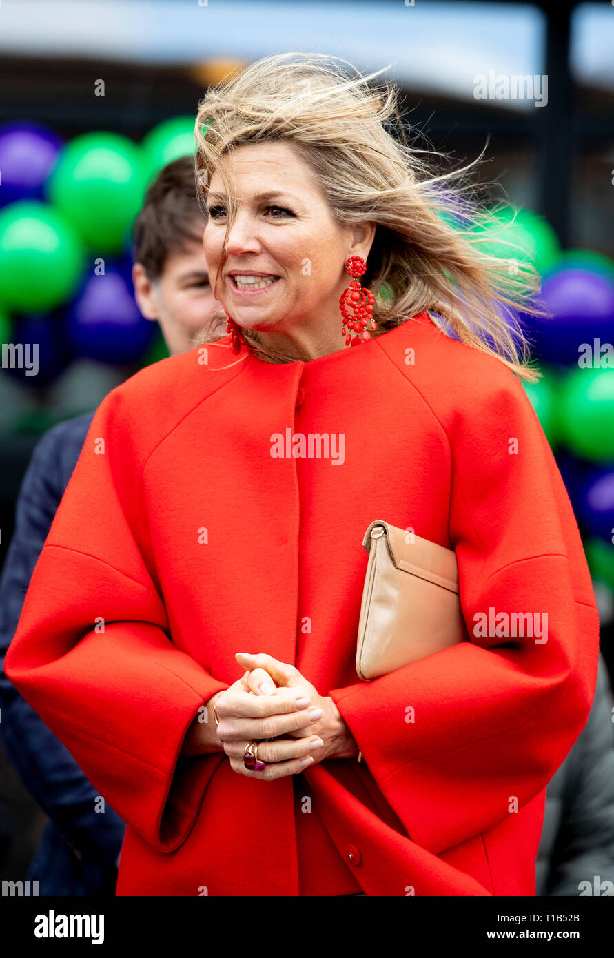 Breda, Netherlands. 25th Mar 2019. BREDA - Opening of Money Week, Breda, the Netherlands - 25 March  Queen Maxima 2019 robin utrecht Credit: robin utrecht/Alamy Live News Credit: robin utrecht/Alamy Live News Stock Photo