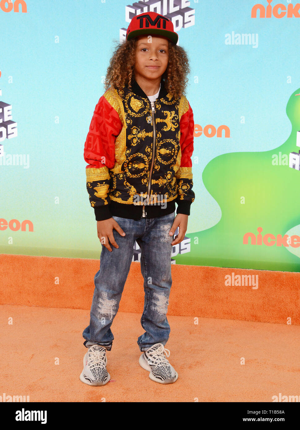 Lil Rome Diddy attends Nickelodeon s 2019 Kids’ Choice Awards at Galen