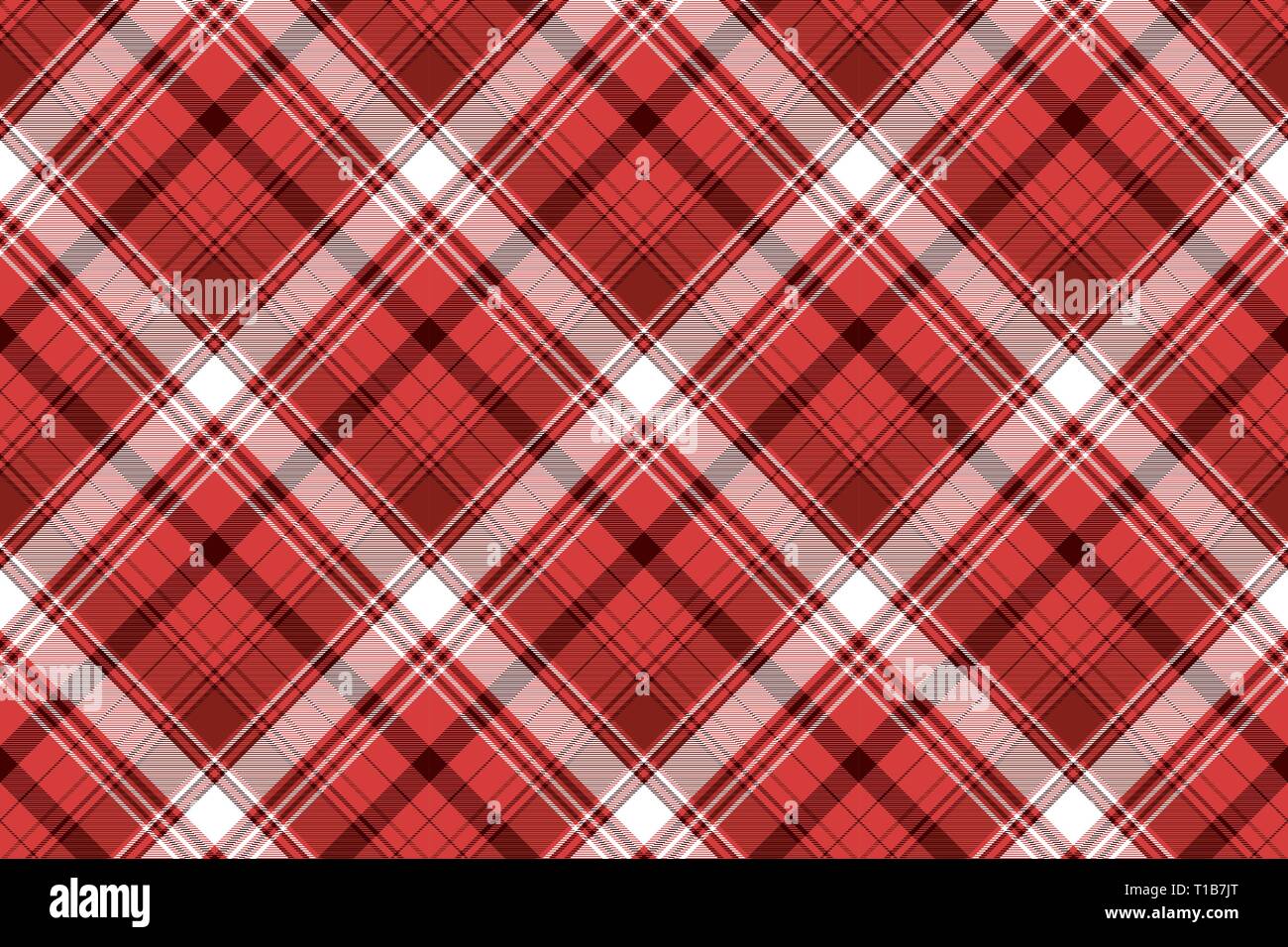 Red tartan fabric texture. Vector illustration Stock Vector Image & Art