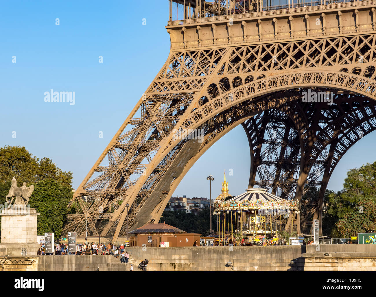 Eiffel tower and Seine river - Paris, France Stock Photo