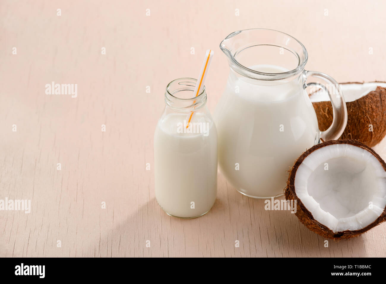 Vegan milk made of coconut Stock Photo Alamy