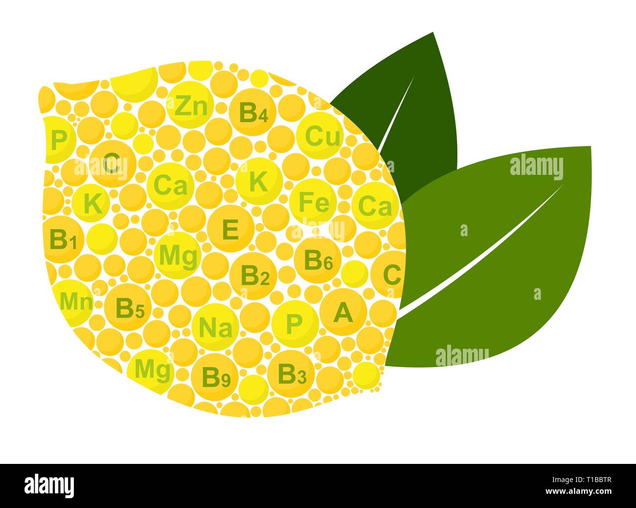 Lemon Benefits. Vitamins and minerals of lemon. Infographics nutrients