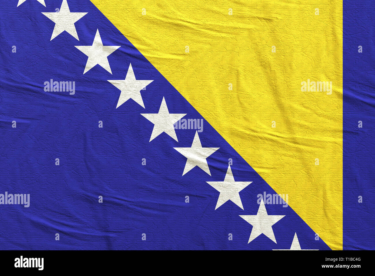 3d rendering of a Bosnia and Herzegovina flag Stock Photo - Alamy