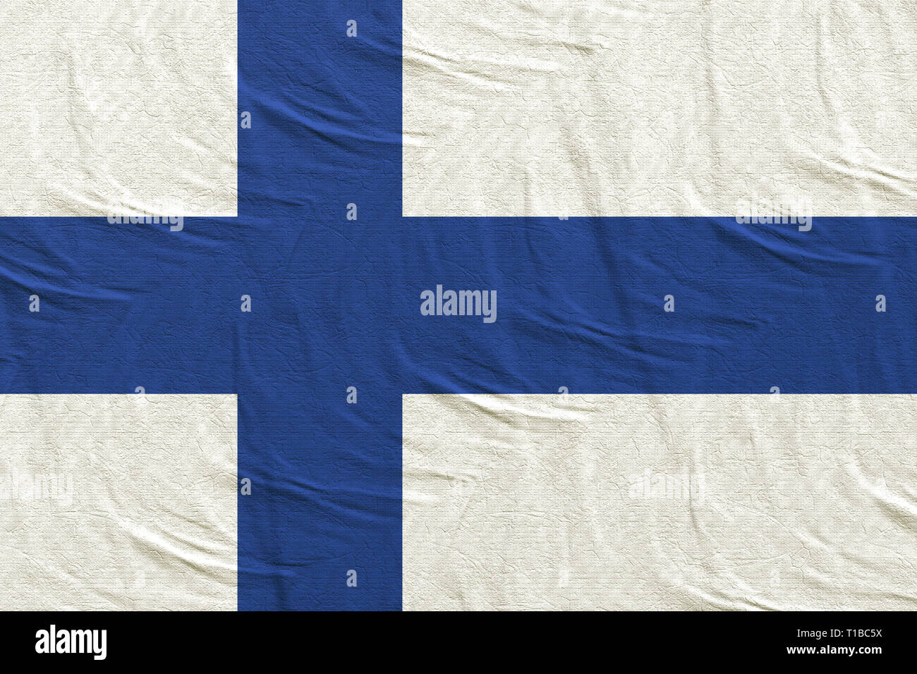 3d rendering of a Republic of Finland flag Stock Photo - Alamy