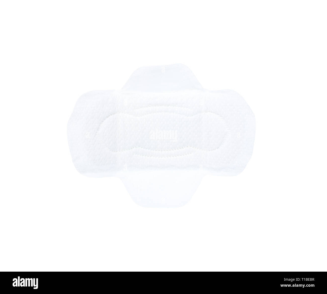 Top view close up photo image on normal size sanitary napkin pad