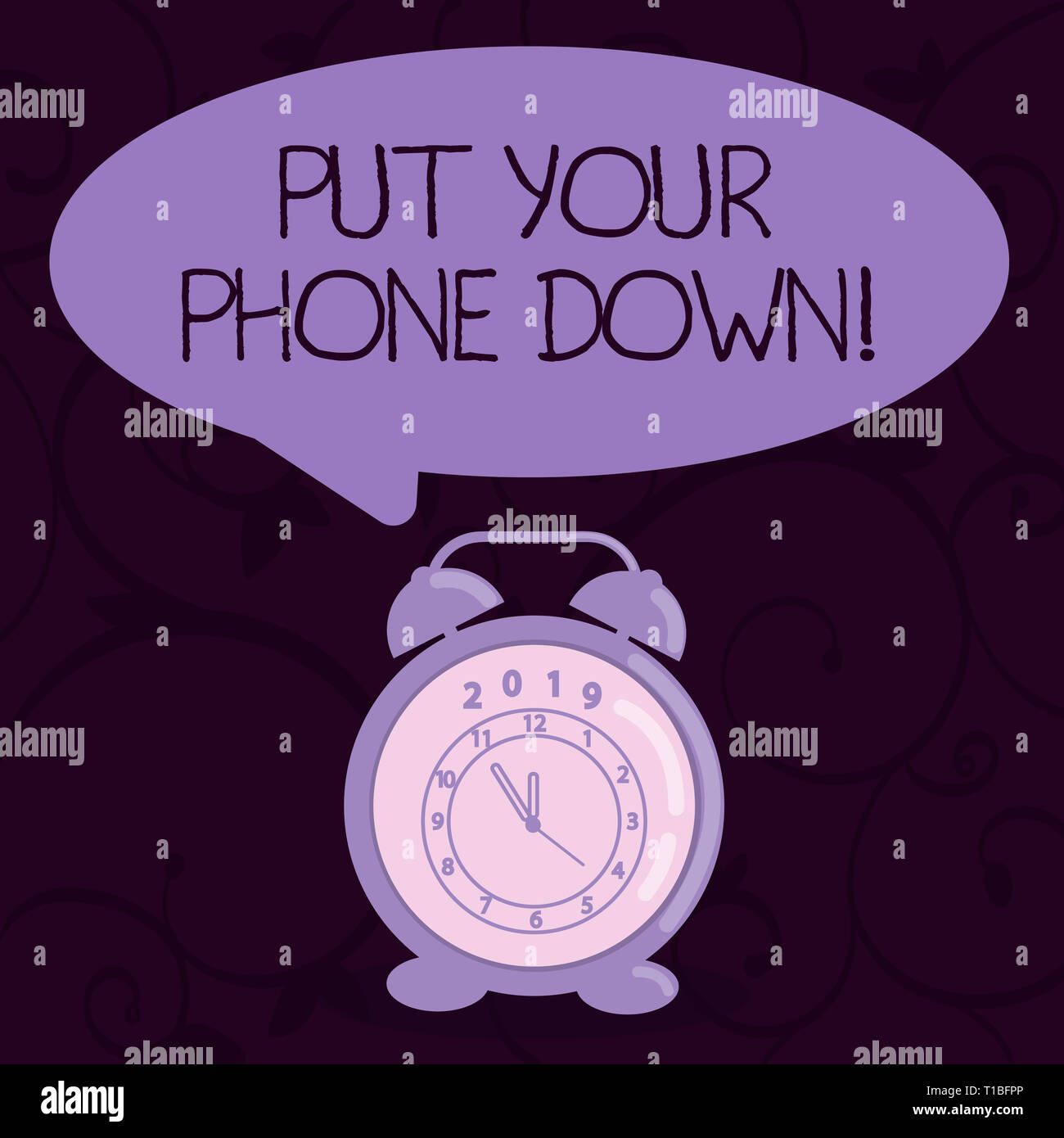 Conceptual hand writing showing Put Your Phone Down. Concept meaning end  telephone connection saying goodbye caller Speech Balloon Pastel Shade and  Co Stock Photo - Alamy