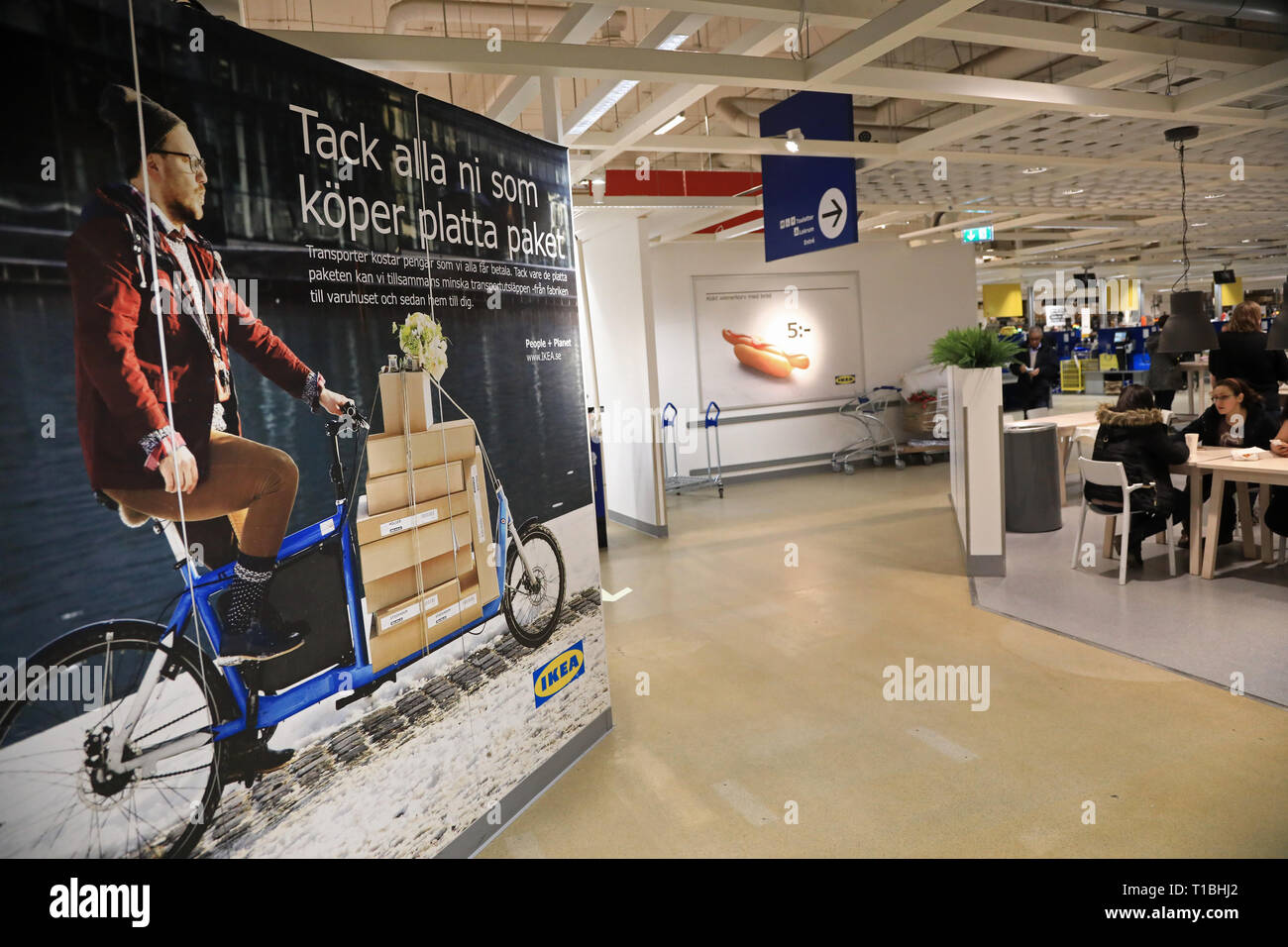 LINKÖPING 20180128 Ikea in Linköping on Sunday. In the morning, the announcement came that the founder and owner of Ikea, Ingvar Kamprad, died at the age of 91. Photo Jeppe Gustafsson Stock Photo
