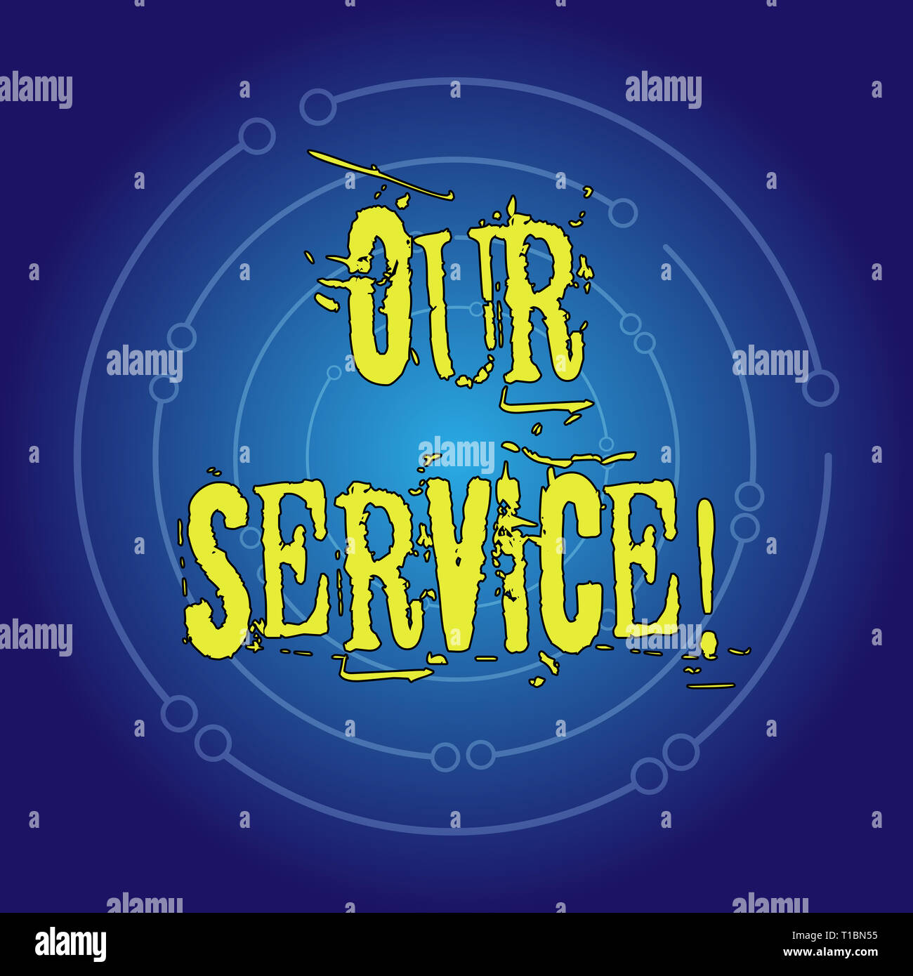 Writing note showing Our Service. Business concept for announcing as ...