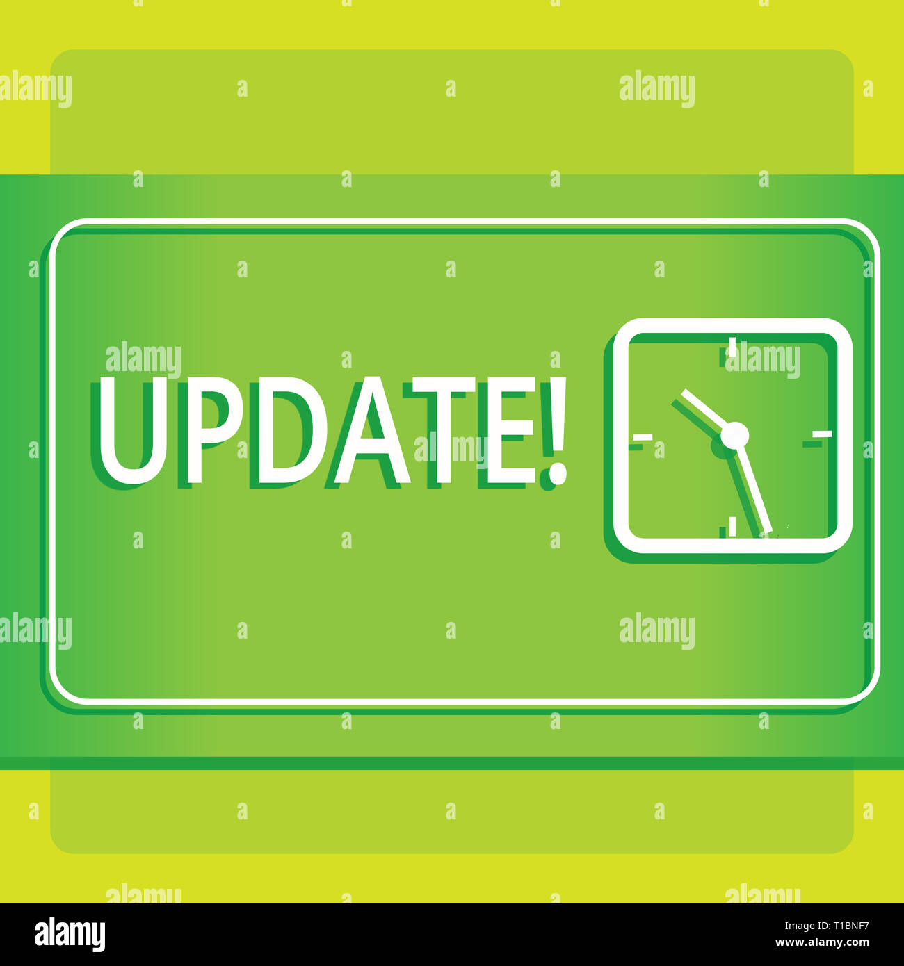 Text sign showing Update. Business photo showcasing Up to date with ...
