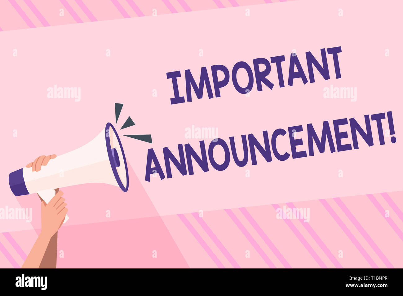 Text sign showing Important Announcement. Business photo text spoken