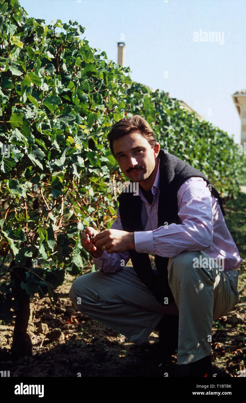 Graf Stephan Christoph von Neipperg auf seinem Weingut in der Gironde