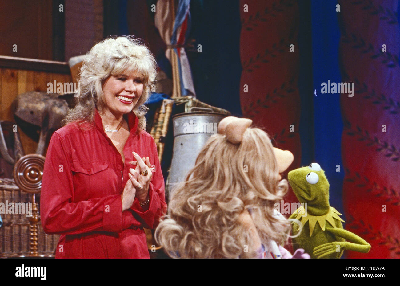 The Muppet Show, Fernsehserie, USA/Großbritannien 1976 - 1981, Comedyshow mit den Puppen Miss Piggy, Kermit und Gaststar Candice Bergen Stock Photo
