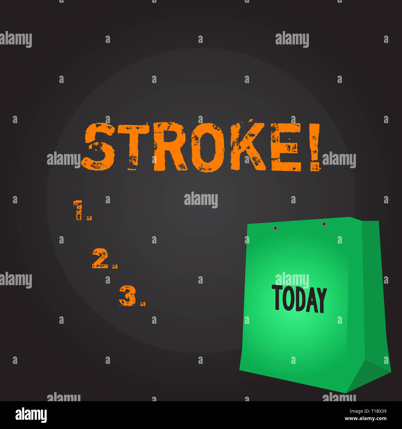 Conceptual hand writing showing Stroke. Concept meaning Patients losing