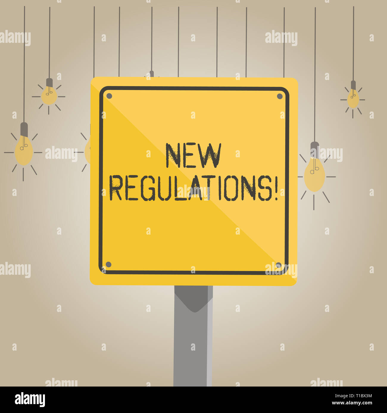 Writing note showing New Regulations. Business concept for rules made ...