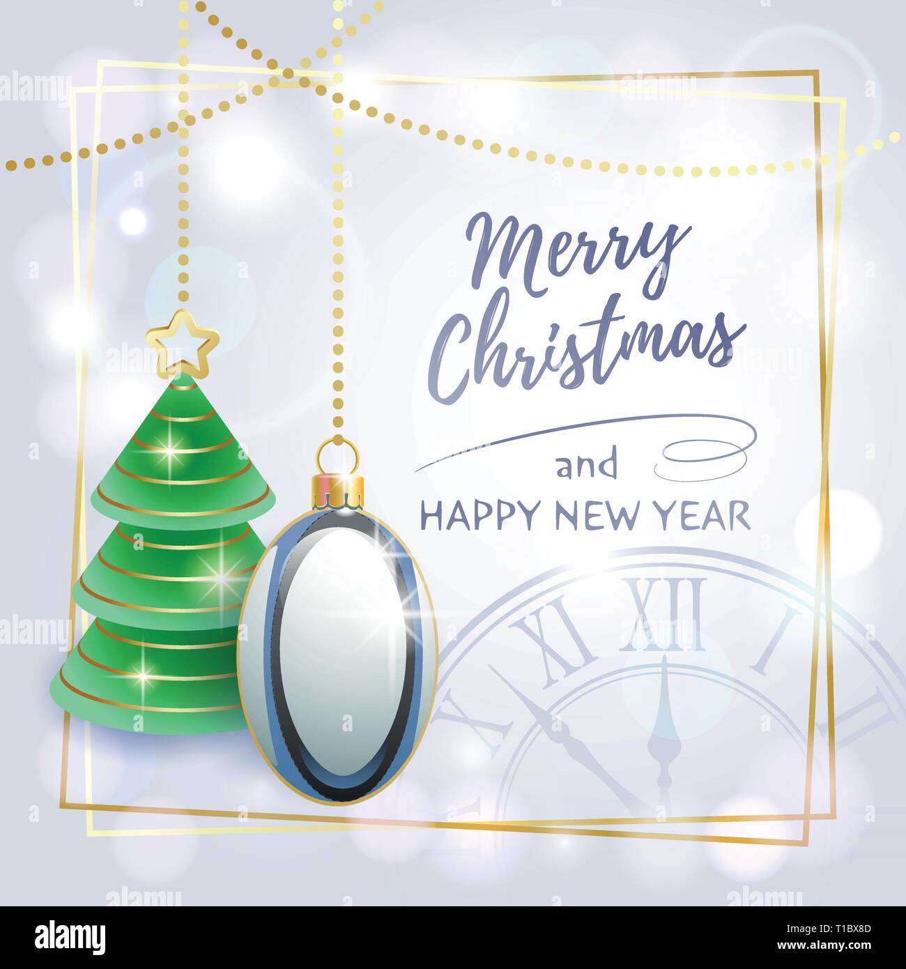 Merry Christmas. Happy New Year. Sports greeting card. Rugby. Vector ...