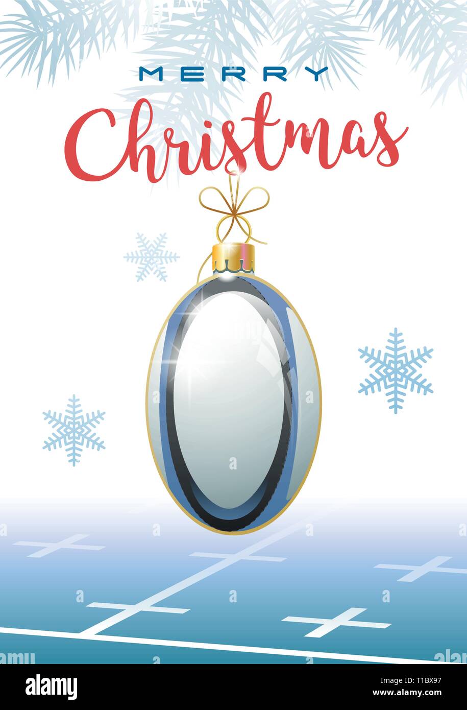 Rugby in snow Stock Vector Images - Alamy