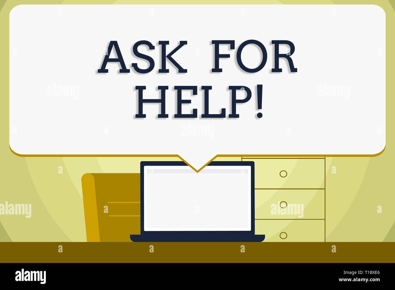 Conceptual Hand Writing Showing Ask For Help Concept Meaning Use Powers Completely Taking Support From Showing Around You Blank Huge Speech Bubble Po Stock Photo Alamy