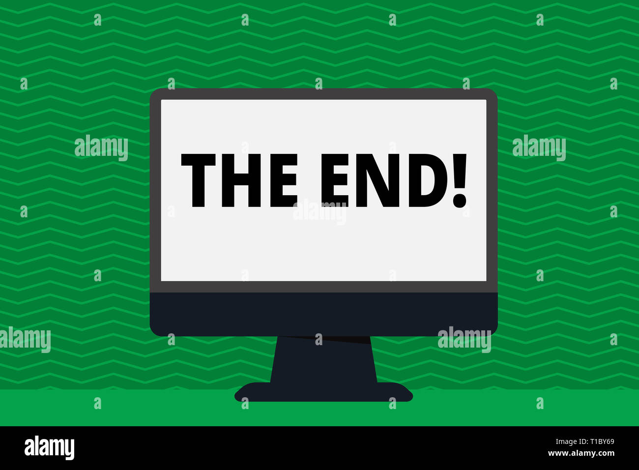 Writing note showing The End. Business concept for Conclusion of time