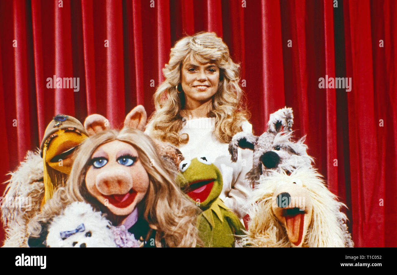 The Muppet Show, Fernsehserie, USA/Großbritannien 1976 - 1981, Comedyshow mit den Puppen Janice, Miss Piggy, Kermit und Gaststar Dyan Cannon. Stock Photo