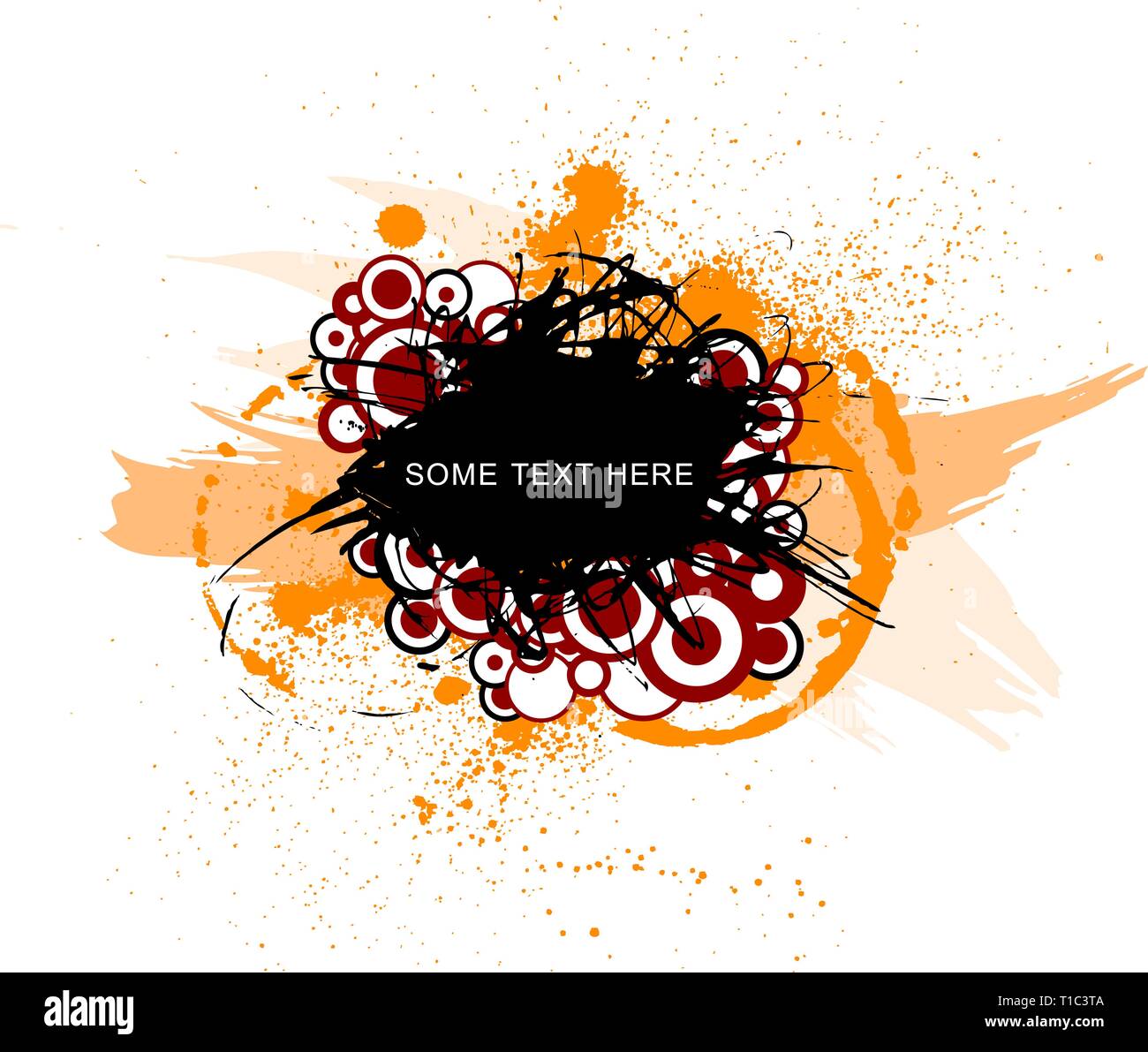 Some grunge elements and circles on white background Stock Vector Image ...