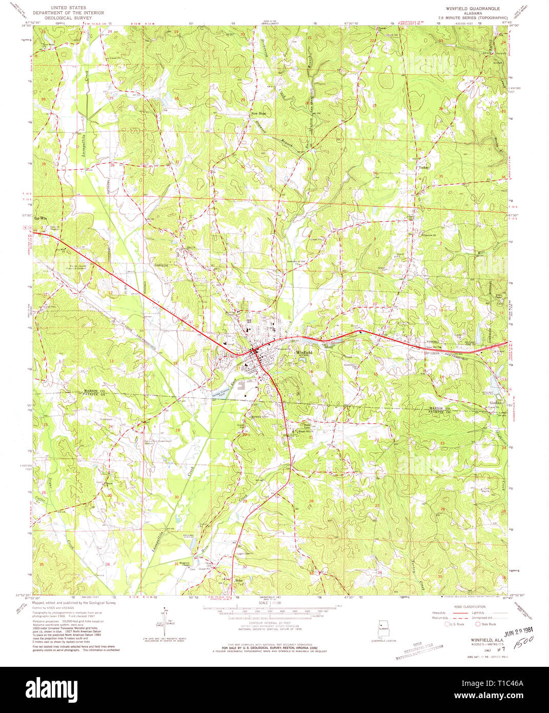 Winfield map hires stock photography and images Alamy