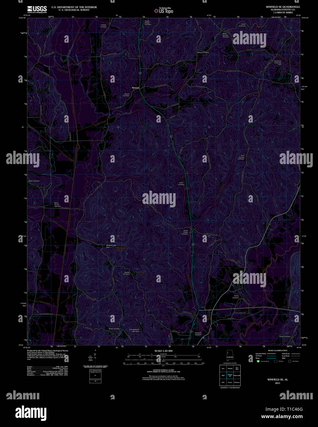 Map Of Winfield High Resolution Stock Photography and Images Alamy