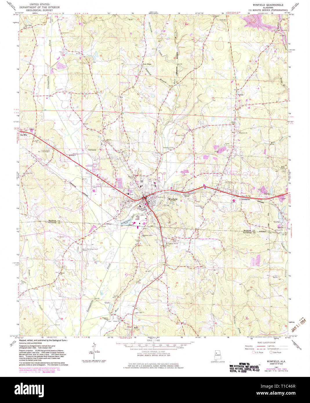 Winfield map hires stock photography and images Alamy