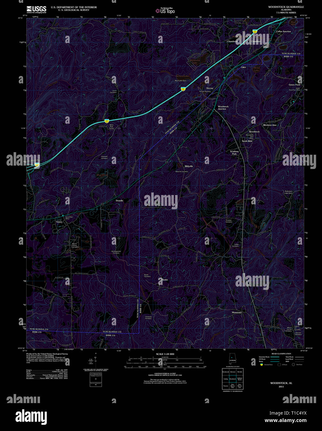 Map of woodstock hires stock photography and images Alamy