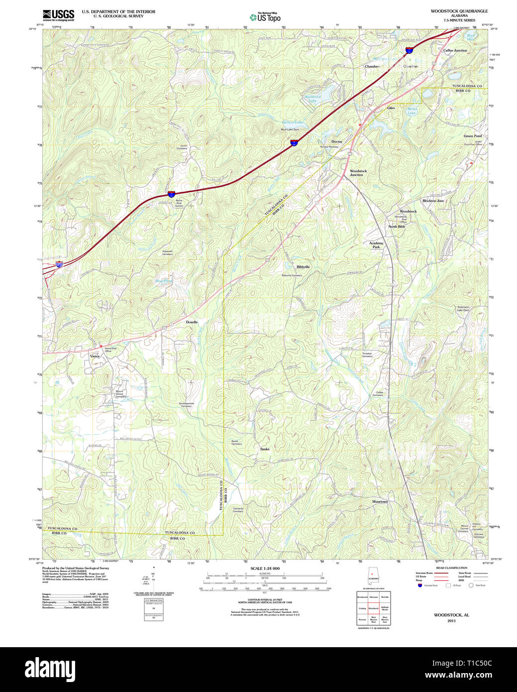 Woodstock alabama map hires stock photography and images Alamy