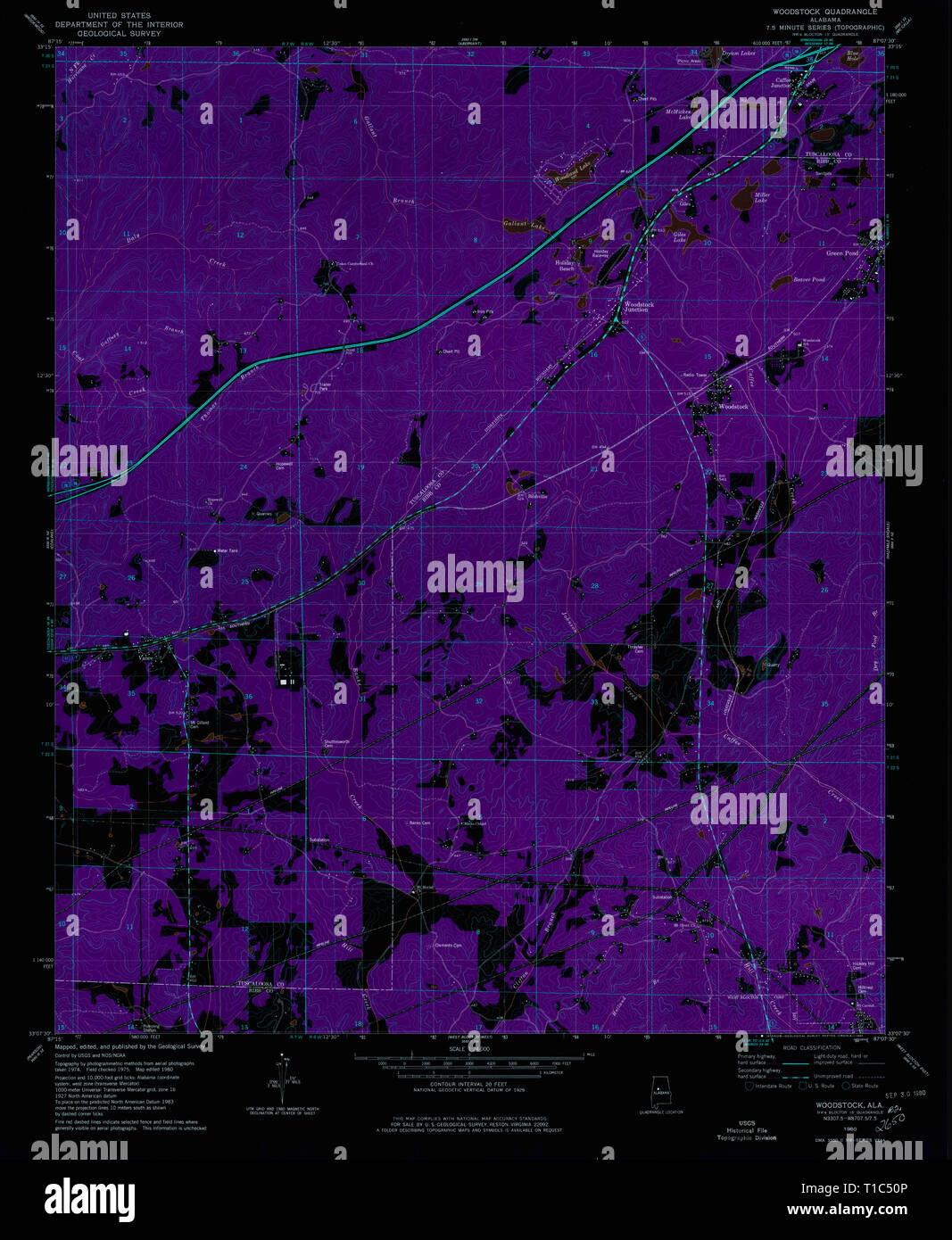 Woodstock alabama map hires stock photography and images Alamy