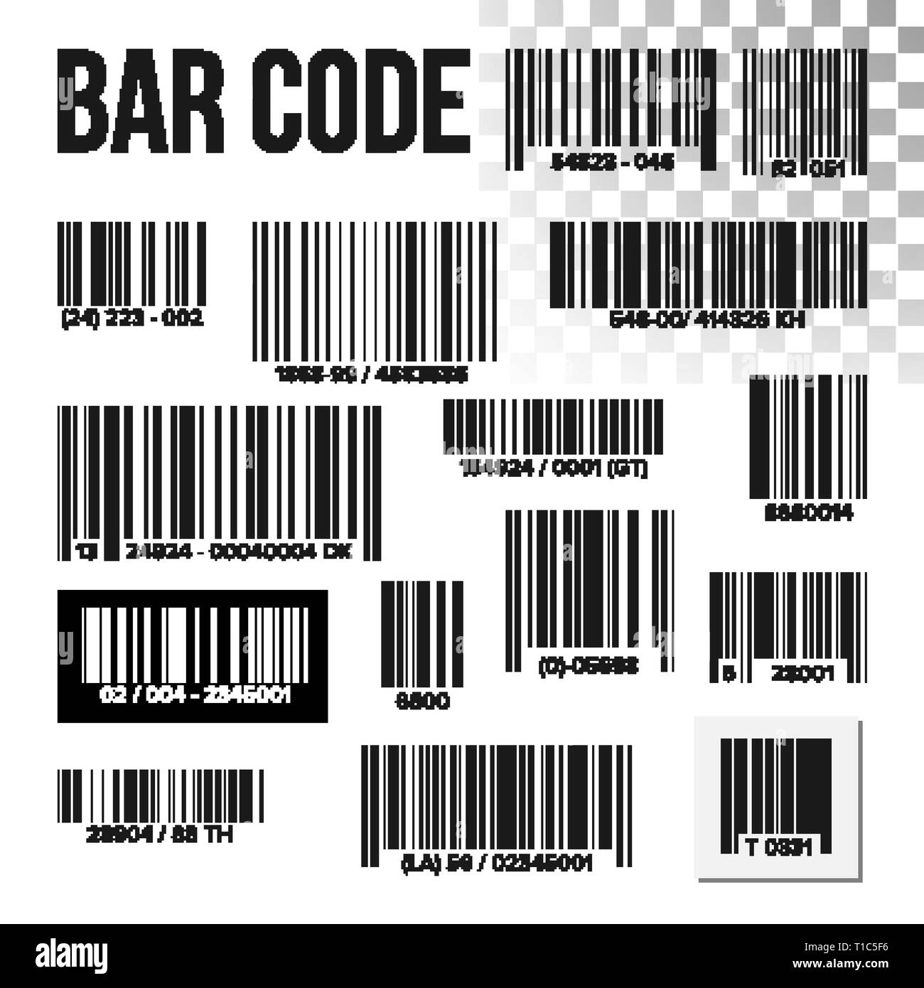 Bar Code Set Vector. Price Scan. Product Label. Information UPC Scanner.  Digital Reader. Identification Sign. Illustration Stock Vector Image & Art  - Alamy