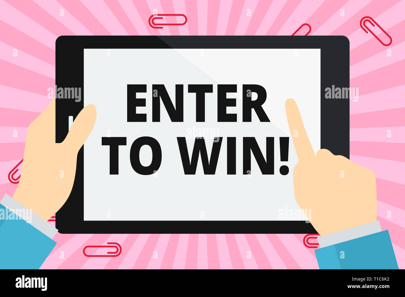 Word writing text Enter To Win. Business photo showcasing exchanging ...