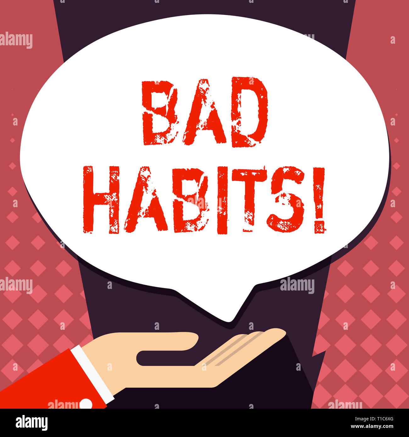 Text sign showing Bad Habits. Business photo showcasing someone do ...