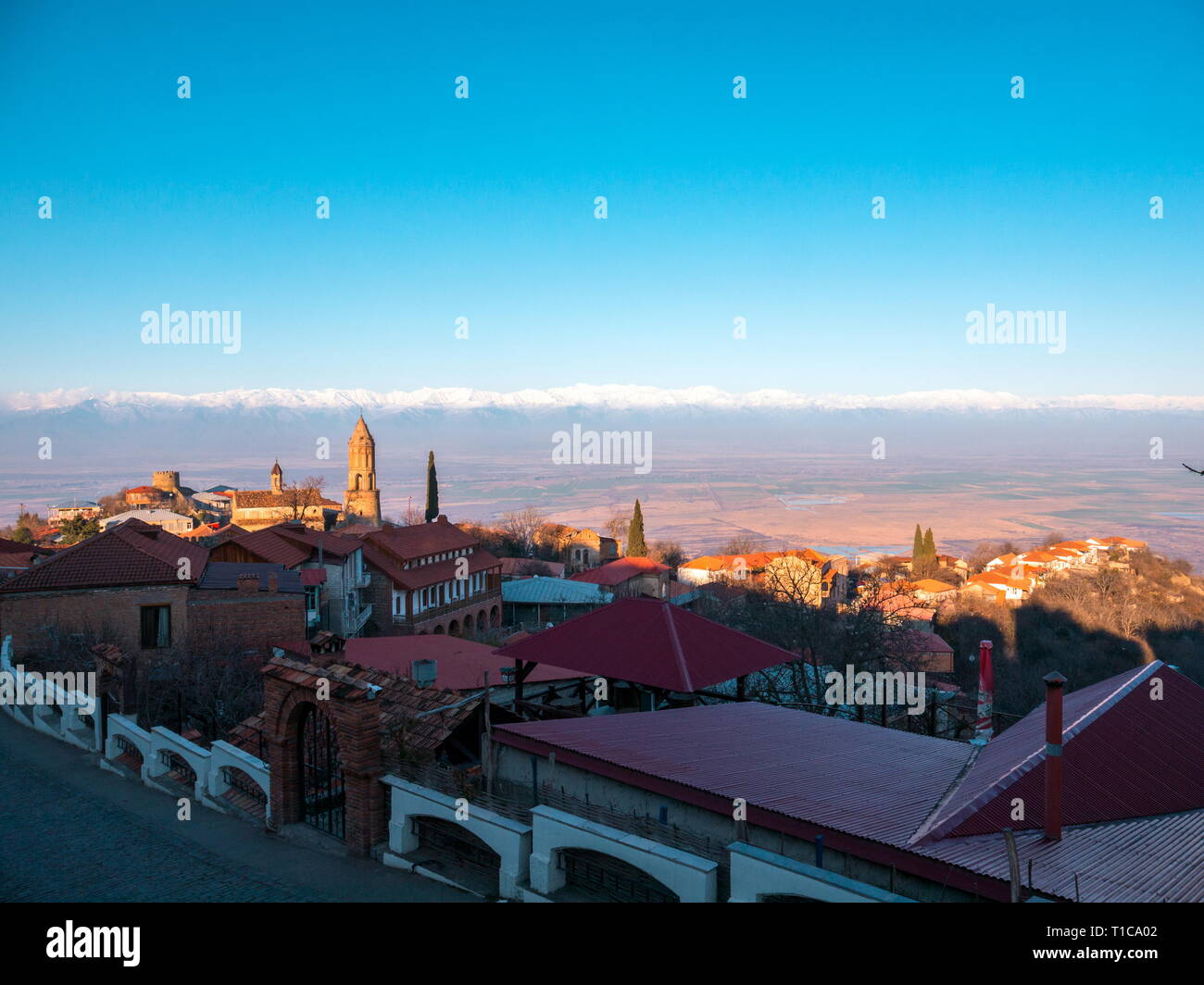 View on Signaghi town. Georgia Stock Photo