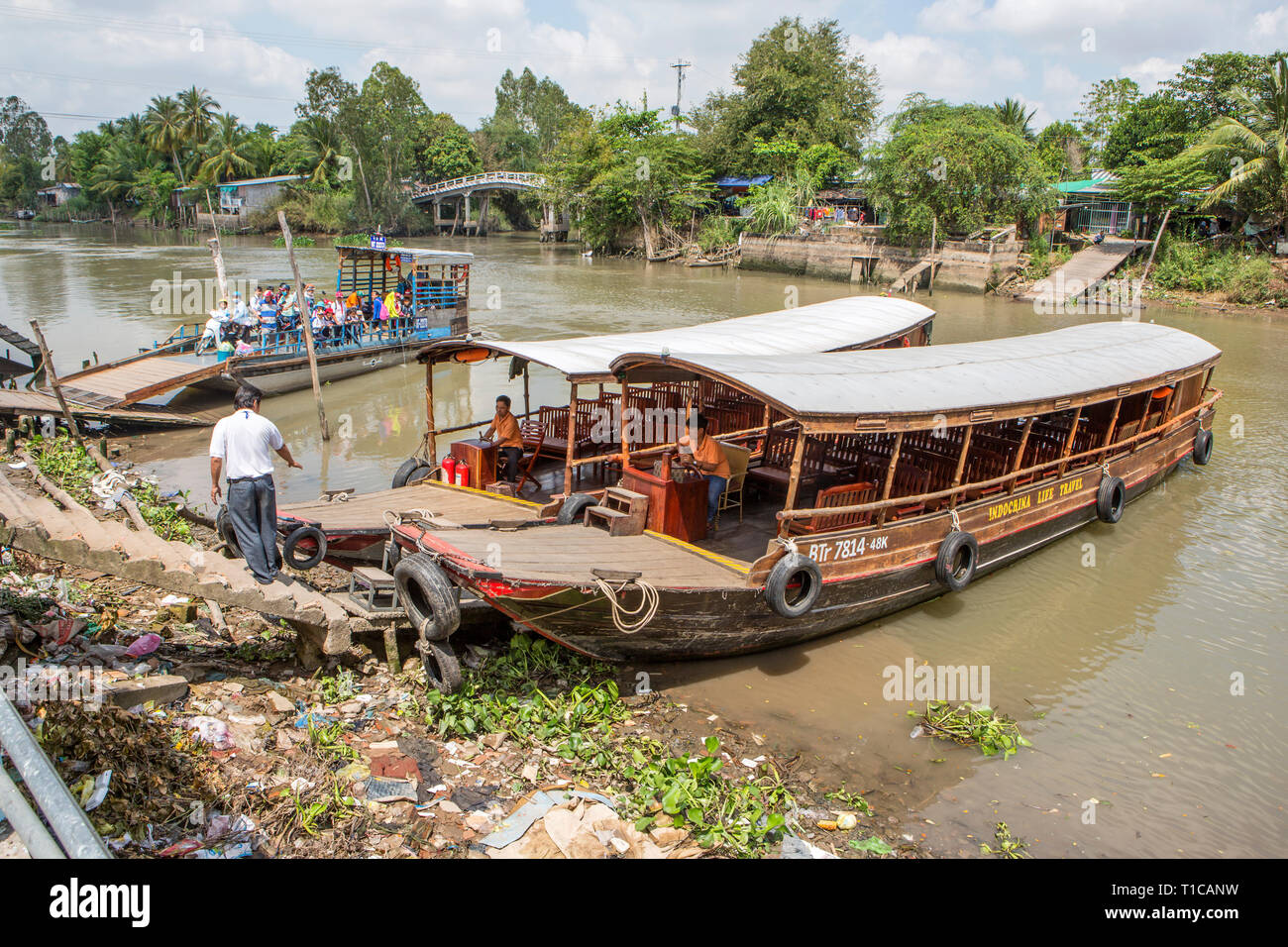 A ferry in the Mekong Delta, Vietnam Stock Photo - Alamy