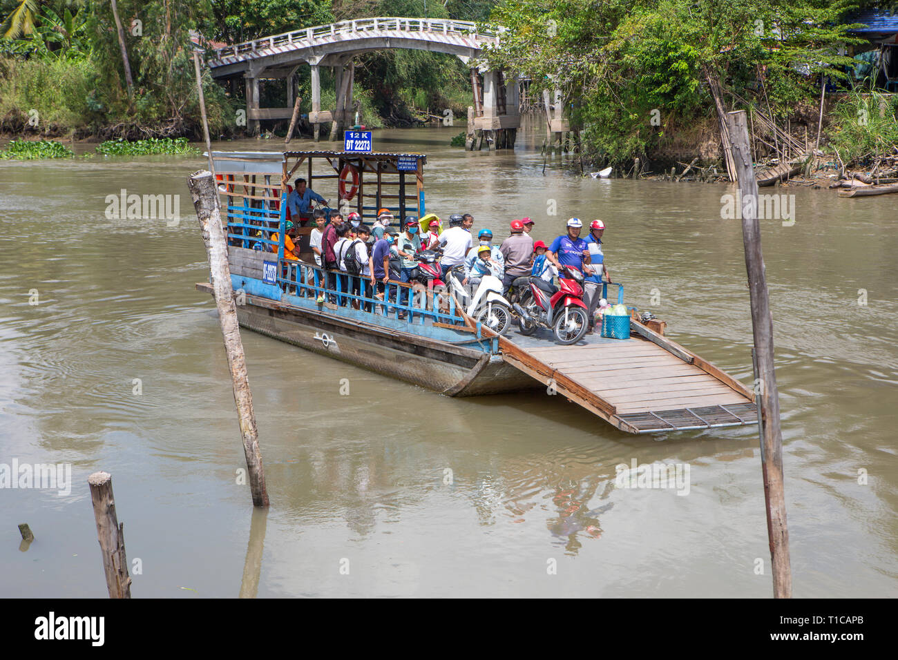 A ferry in the Mekong Delta, Vietnam Stock Photo - Alamy