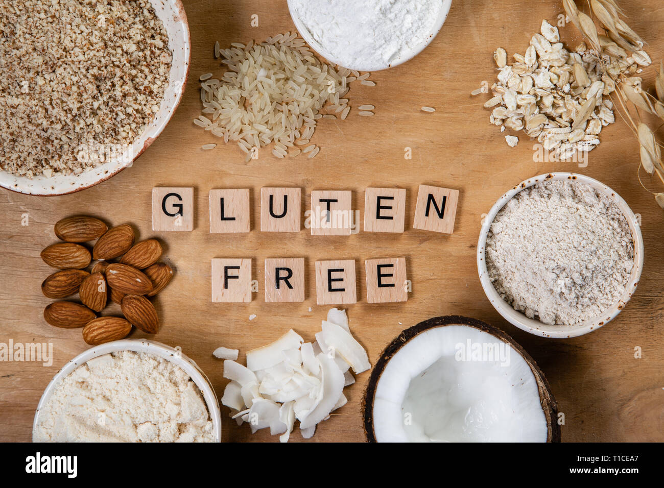 Gluten free concept selection of alternative flours and ingredients
