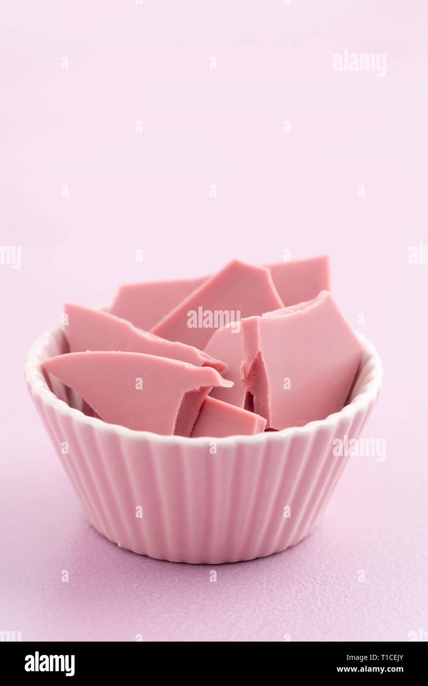 Ruby chocolate food trend Stock Photo