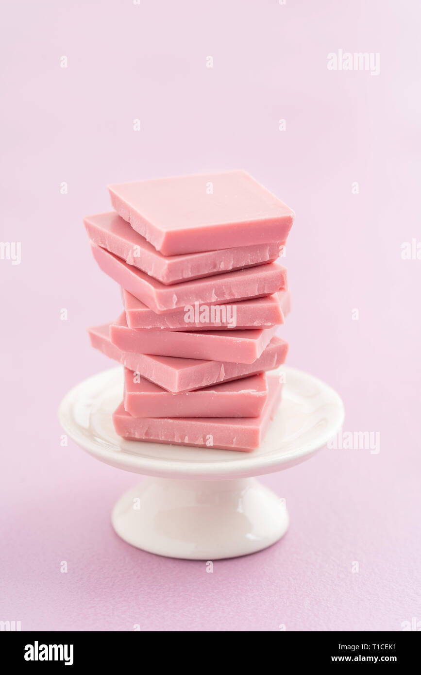 Ruby chocolate food trend Stock Photo