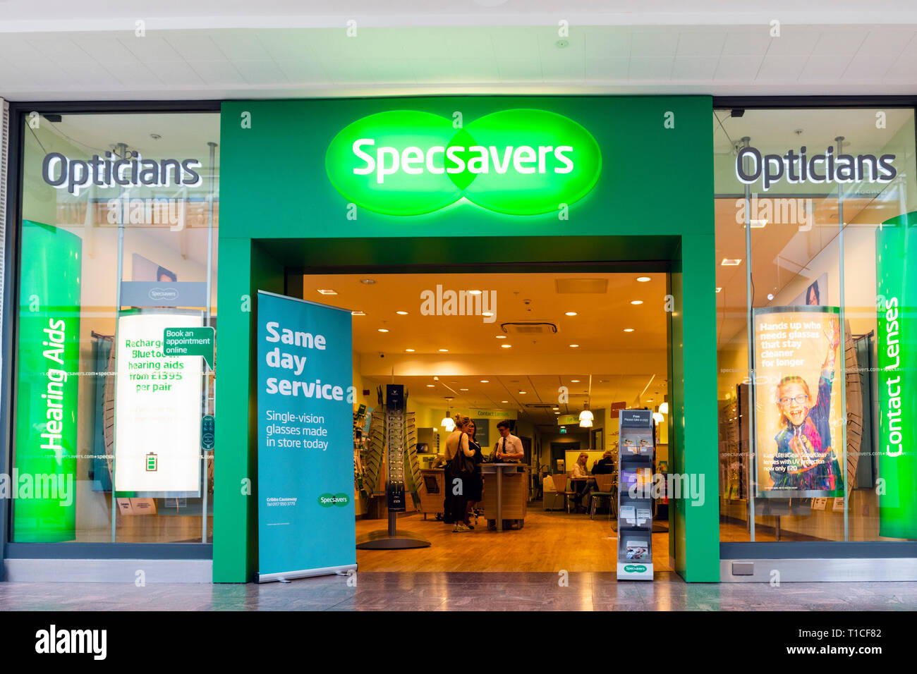 Specsavers opticians, UK. Stock Photo