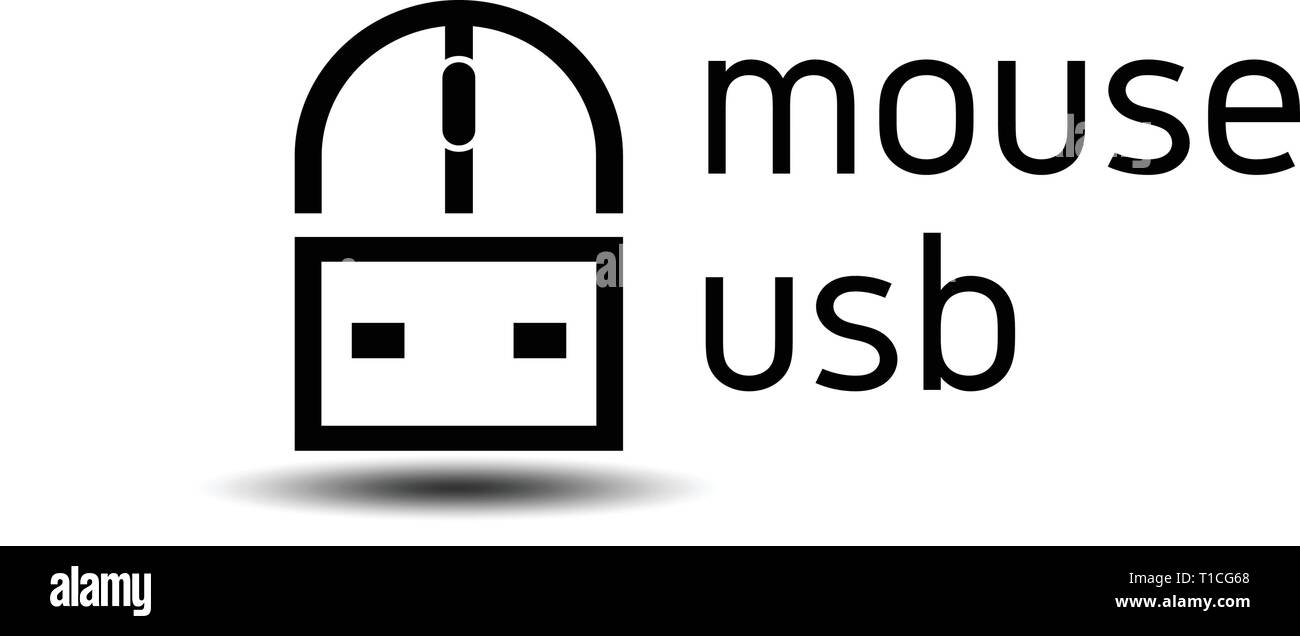 mouse usb logo concept Stock Vector