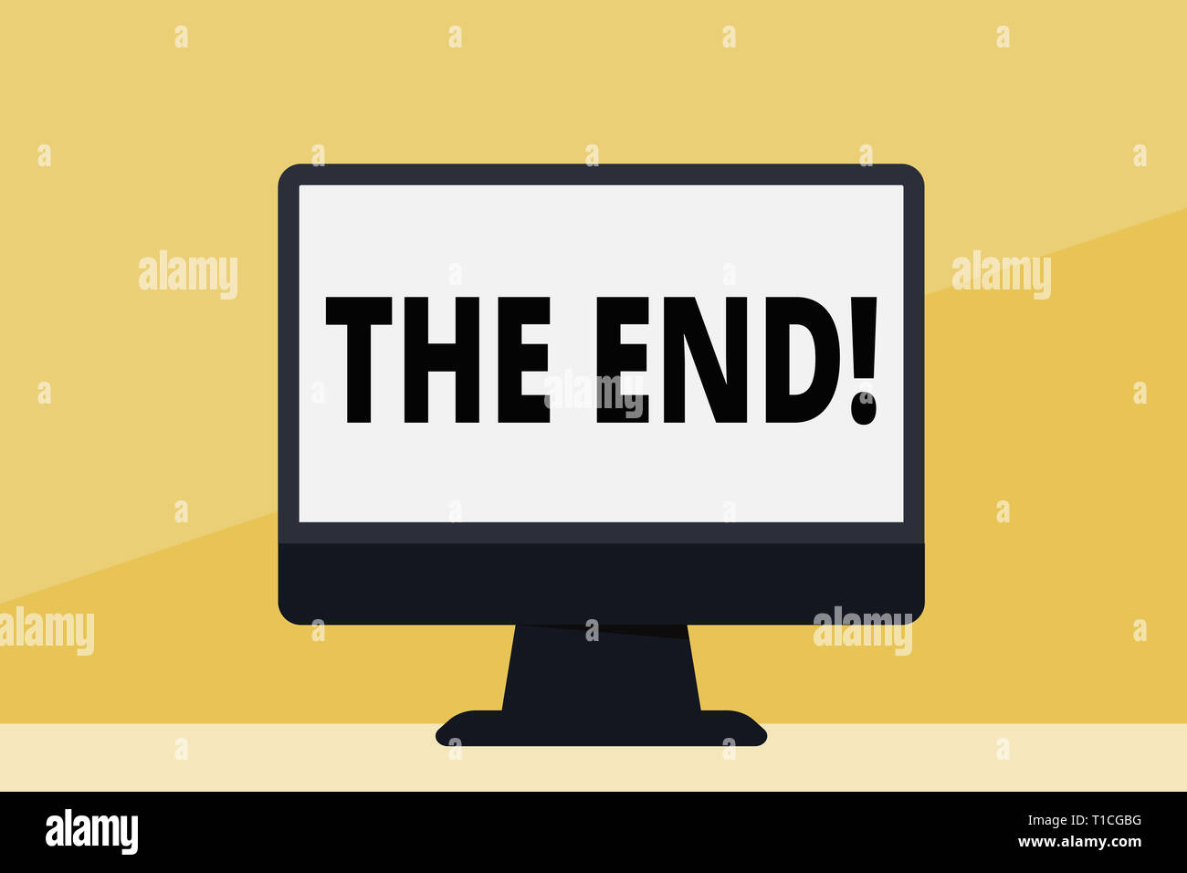 Word writing text The End. Business photo showcasing final part of  something especially period of time activity story Blank Space Desktop  Computer Col Stock Photo - Alamy