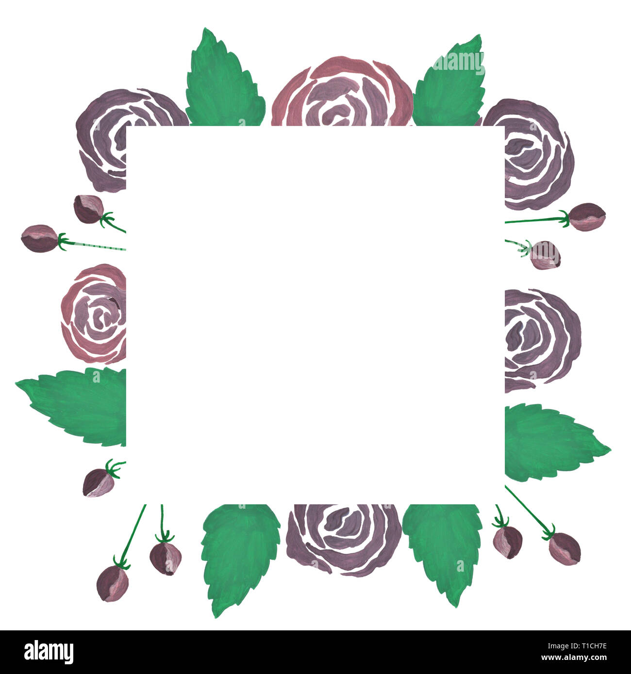 Vintage rose frame hi-res stock photography and images - Alamy