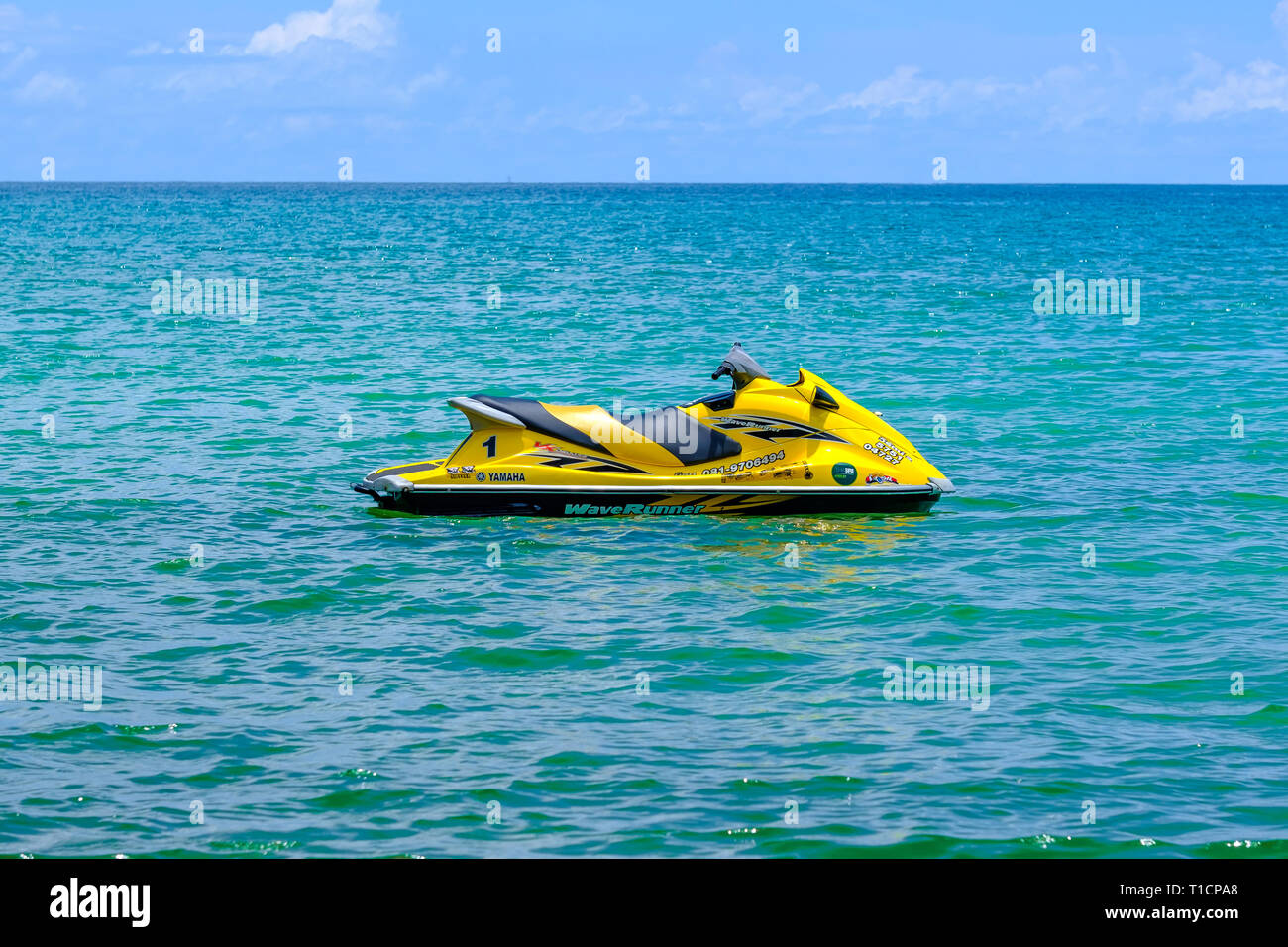 Yellow jet ski hi-res stock photography and images - Alamy